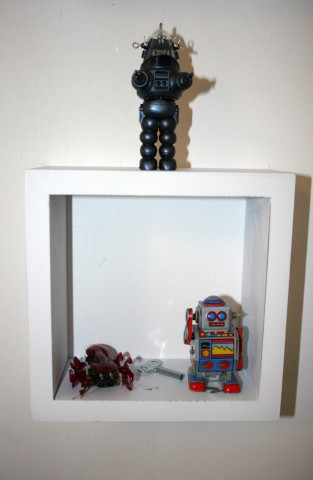 Close-up includes Robby the Robot from The Forbidden Planet (top)
