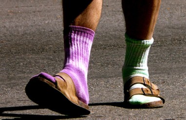 The sandals and socks look...(Photo: manrepeller.com)