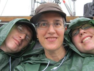 Suited up in rain ponchos for U2 360 show