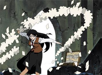 Yomiko from Read or Die has awesome paper powers!