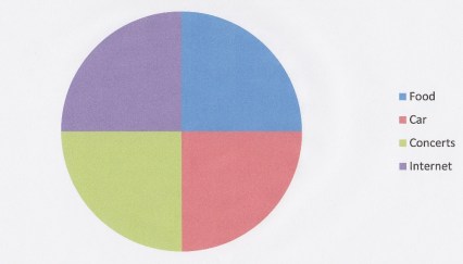 This is how I visualize my spending but as you will see, it is "not quite" accurate!