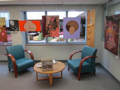 Part of the library art show