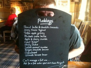 The "puddings" include cheesecake, creme brulee and brownies! (Photo: tripadvisor.com, Roundhay Fox, Leeds)