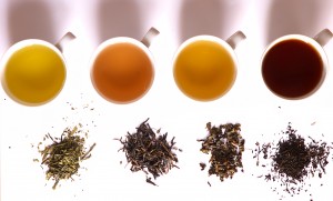 Green, yellow oolong and black tea (Photo: wikipedia)