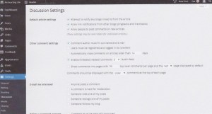 Dashboard/Settings/Discussion