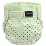 Cloth diaper from Kushies.com. Laundry advice here: http://www.kidalog.com/pages/Top-10-Mistakes-People-Make-When-Using-Cloth-Diapers.html