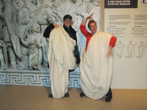 Obligatory toga photo at the Pompeii exhibit