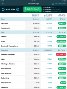 YNAB (You Need a Budget) app - not my data