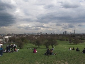 Top of Primrose Hill. Those British skies!