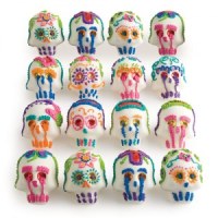 Traditional Mexican sugar skull candy for the Day of the Dead (source unknown)